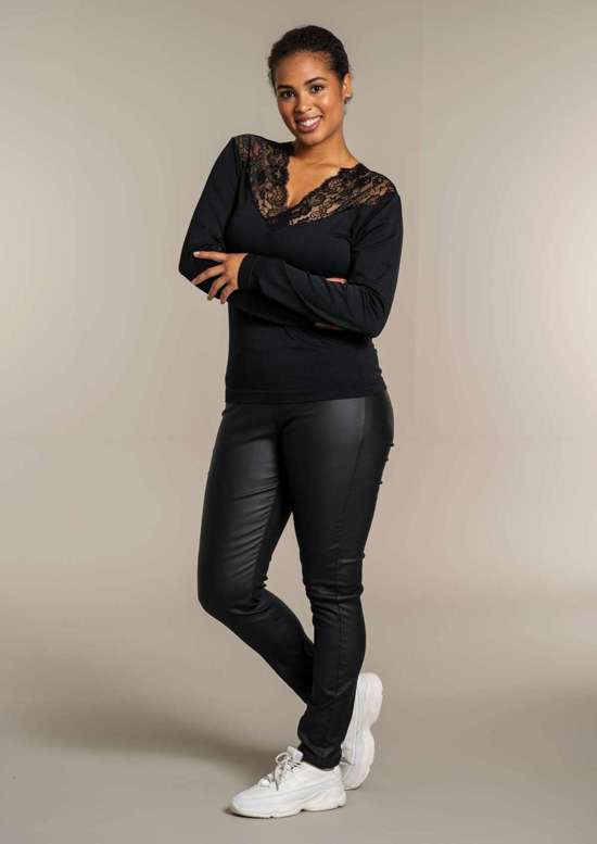 Рубашка с длинным рукавом и кружевом SG149