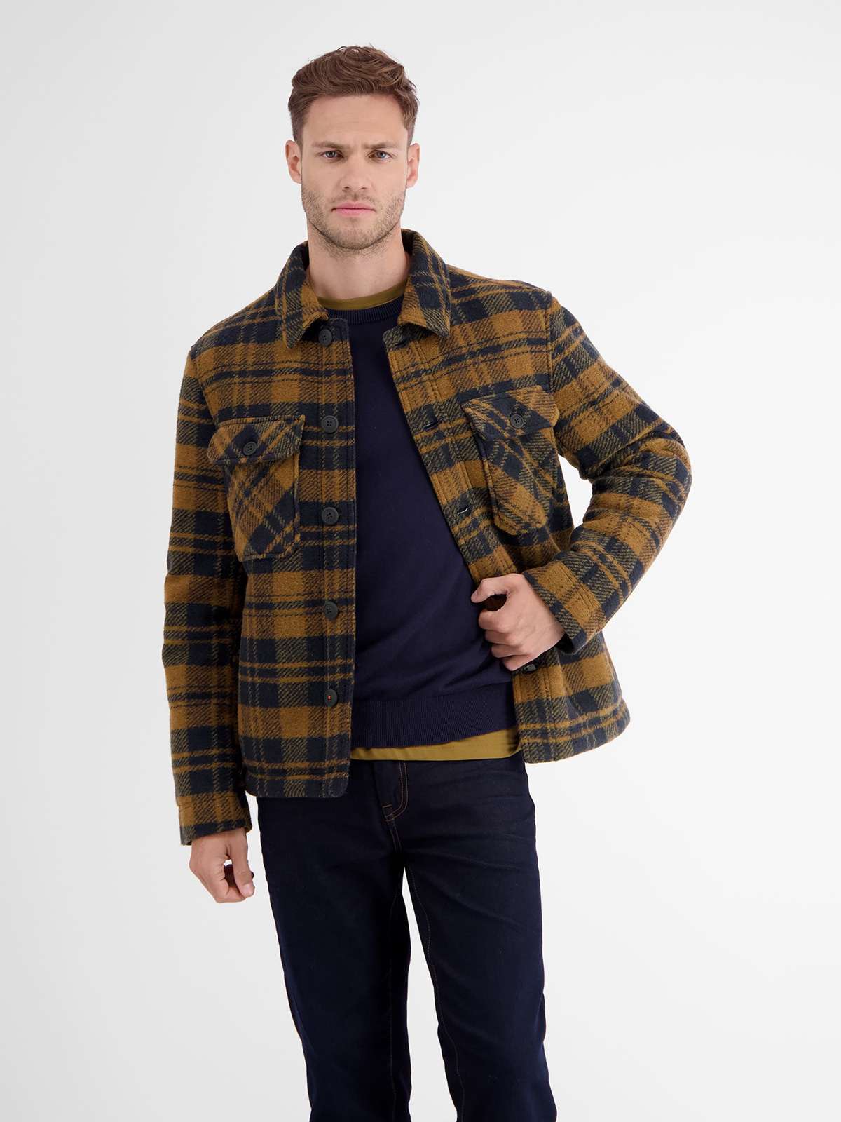 Куртка-рубашка LERROS Kariertes Overshirt-Jacket