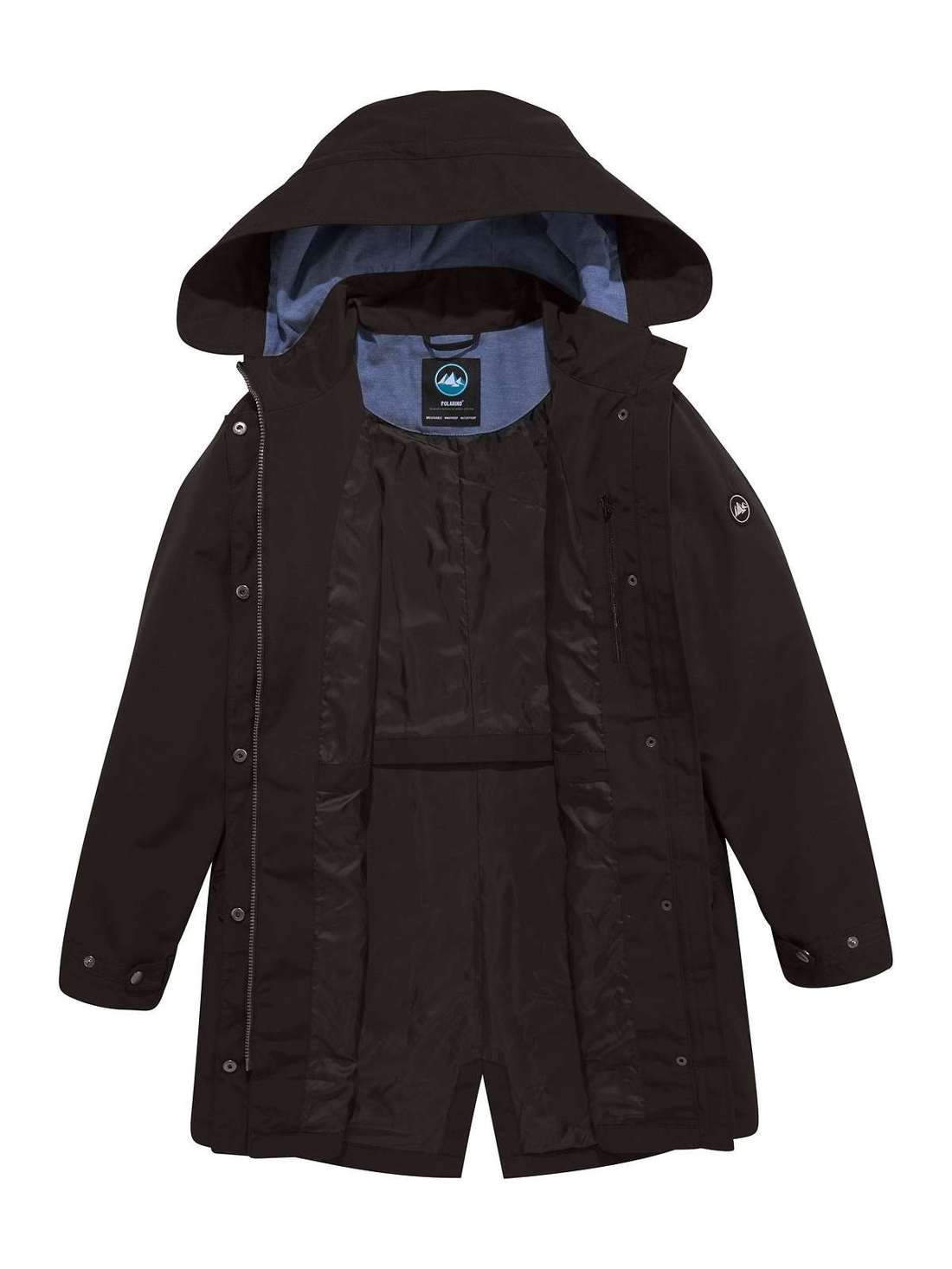 Парка с капюшоном с проклеенными швами и внутренней подкладкой. Große Größen