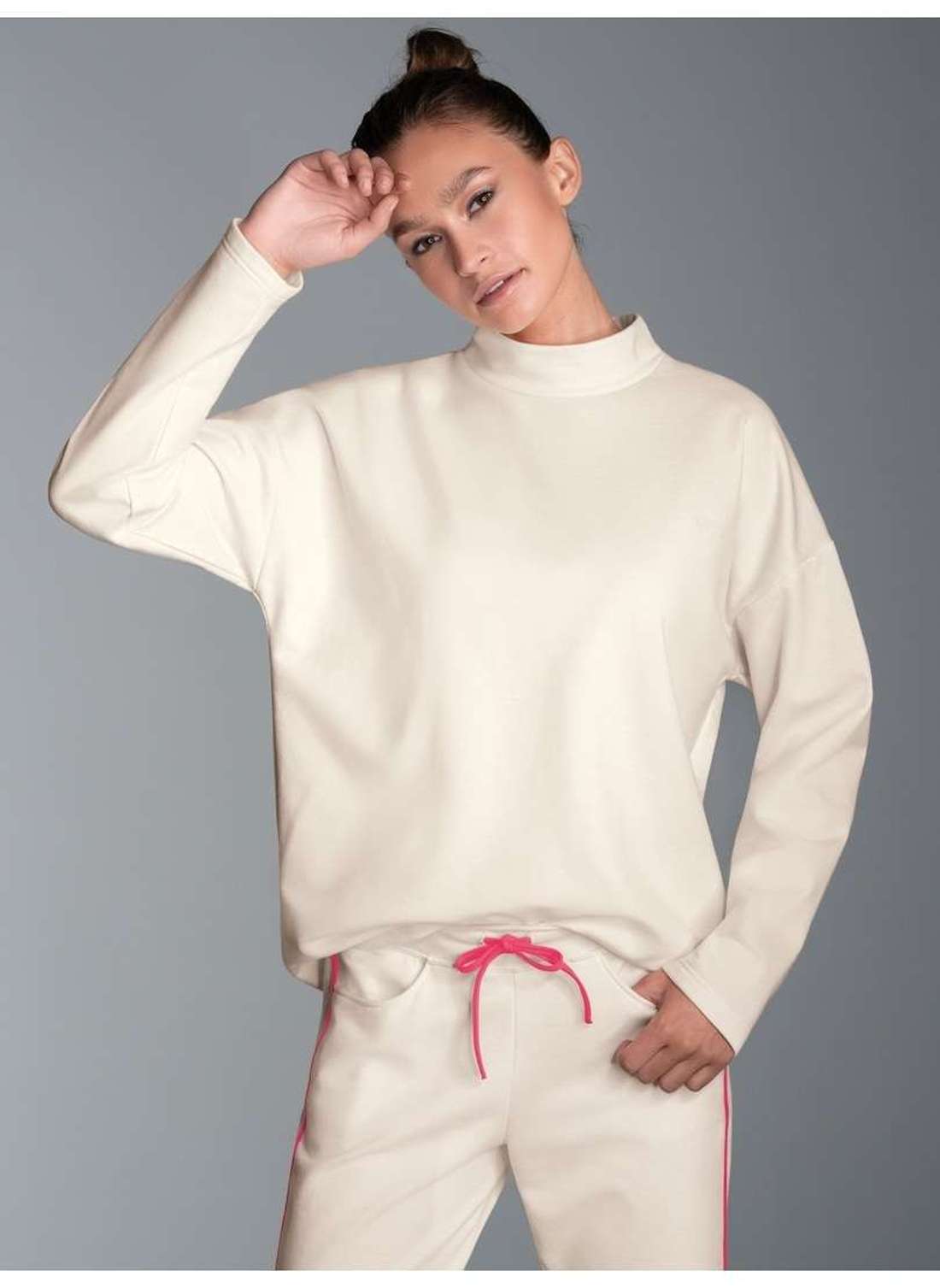 толстовка TRIGEMA Sweatshirt mit Stehkragen