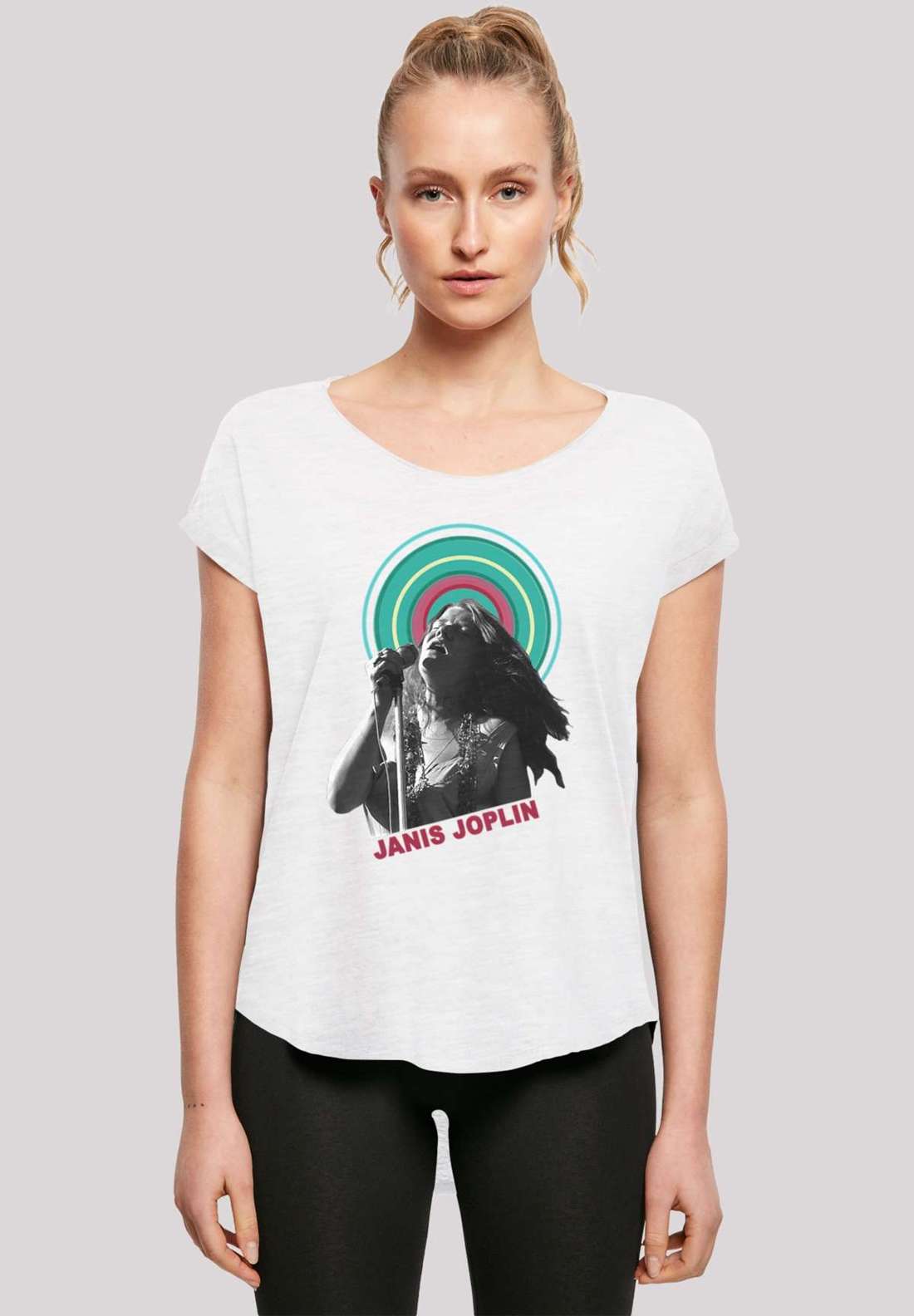 футболка Long Cut T-Shirt `Janis Joplin Halo Photo`