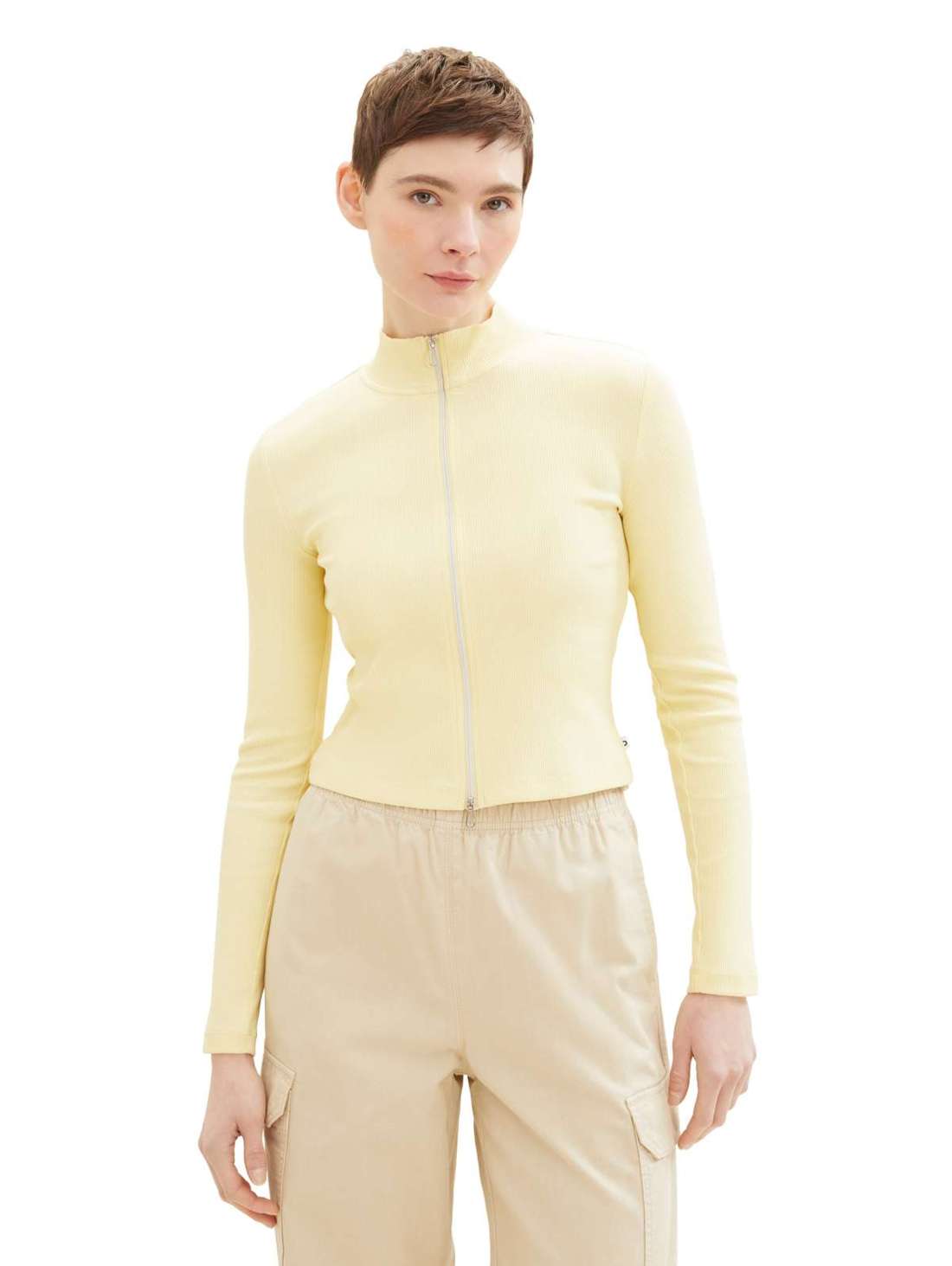 Куртка-рубашка с воротником стойкой и молнией