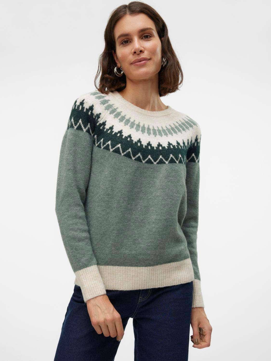 Вязаный свитер VMSIMONE LS NORDIC PULLOVER GA REP BOO