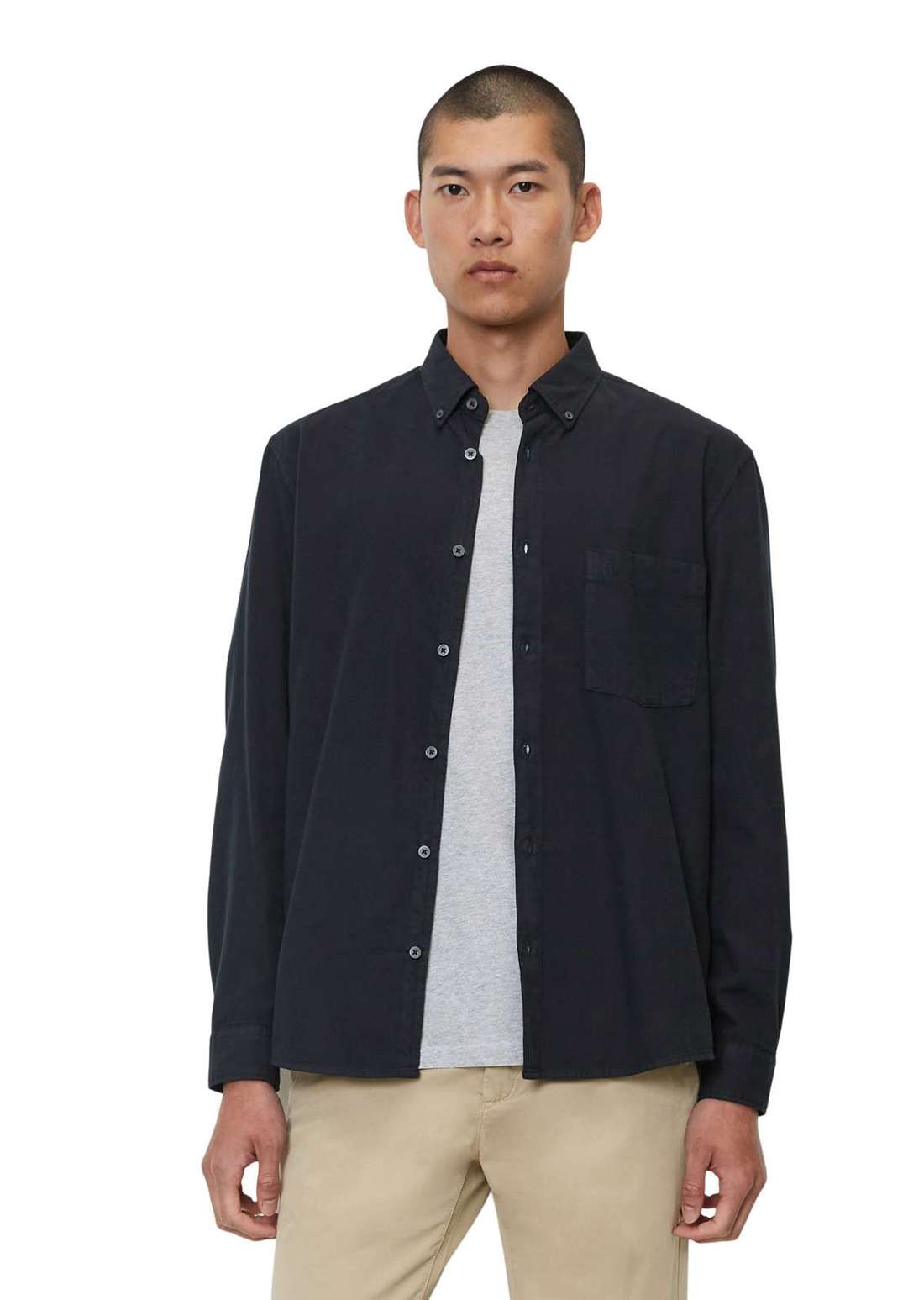 Рубашка с длинным рукавом aus Bio-Baumwolle-Lyocell-Mix