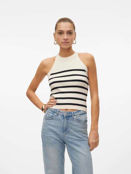 Вязаный свитер VMSABA RIB SL O-NECK TOP GA NOOS