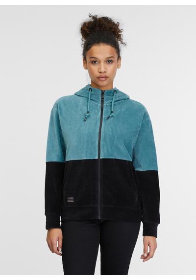Вельветовая толстовка с капюшоном и цветовыми блоками COLBIE BLOCK ZIP