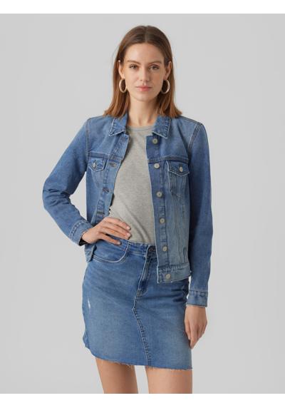 Джинсовая куртка со слегка потертыми эффектами VMZORICA LS DENIM JACKET MIX NOOS
