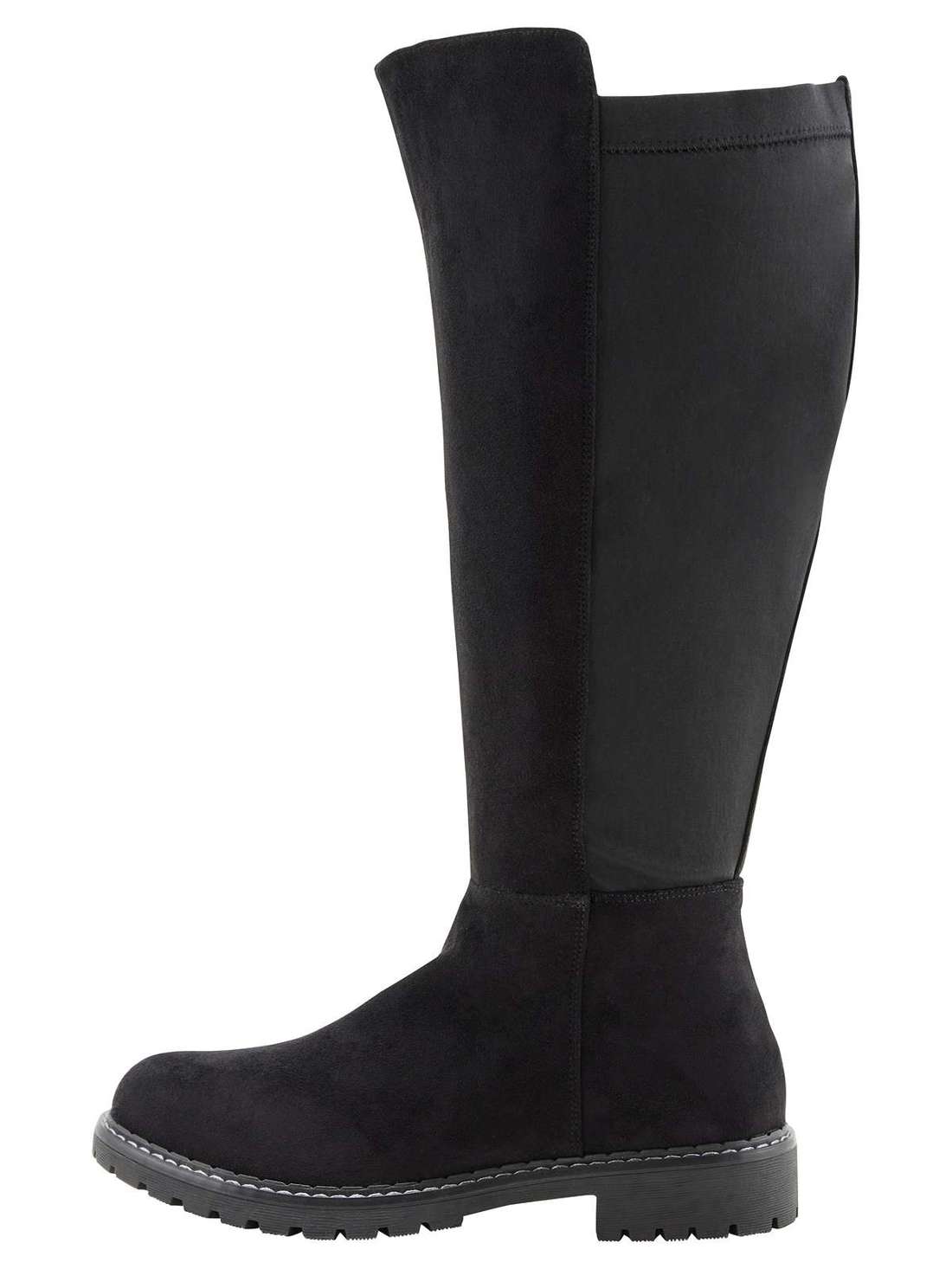 Ботинки с широким голенищем и эластичными вставками под замшу. Große Größen