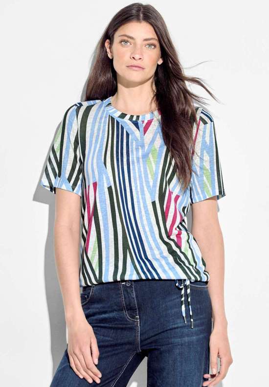 рубашка с круглым вырезом и круглым вырезом