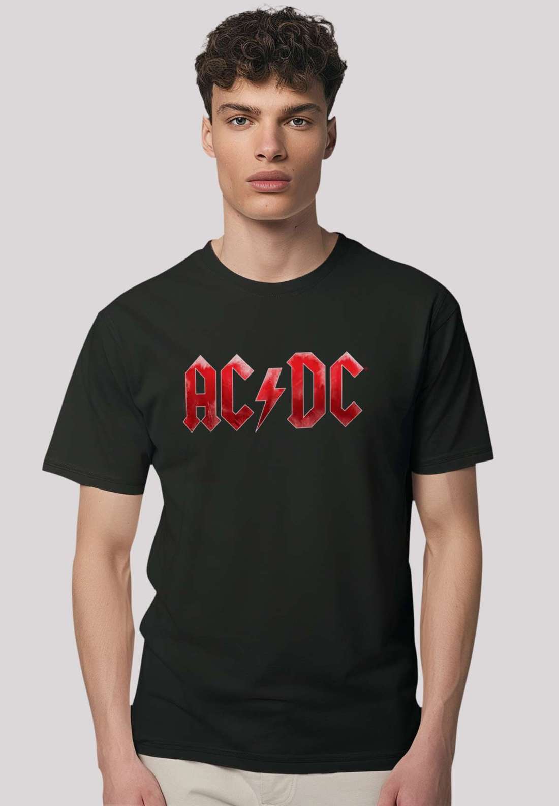 футболка AC/DC Rock Musik Band Red Ice Logo