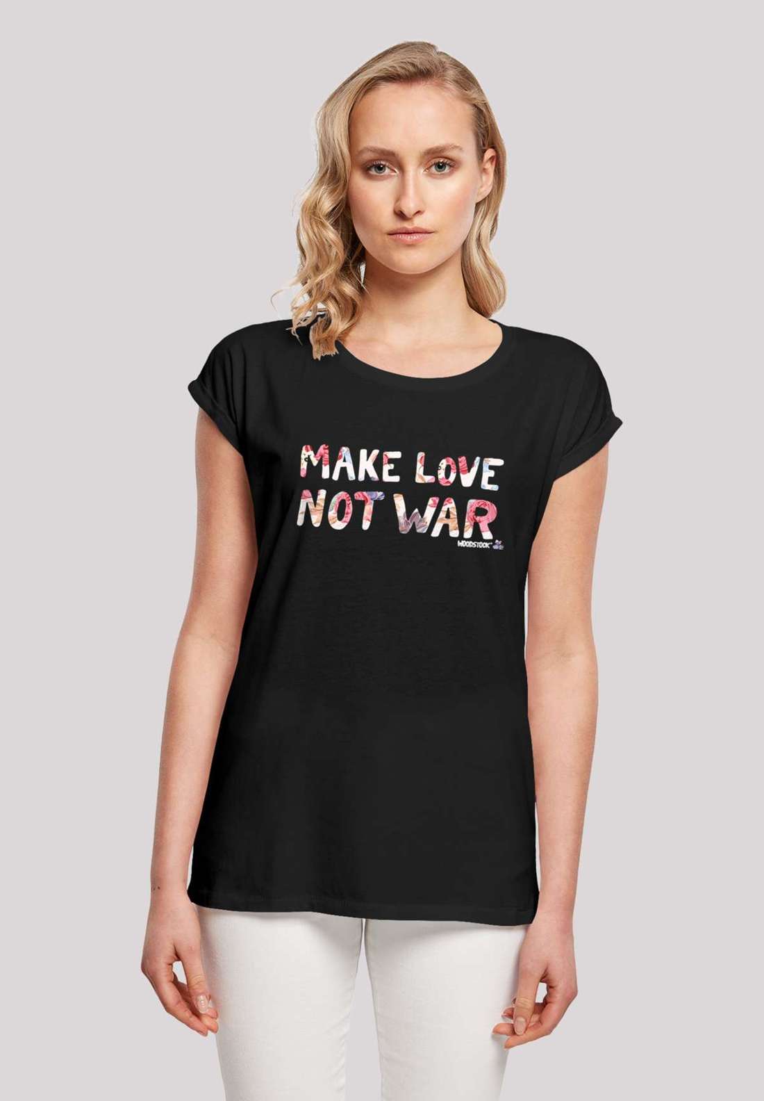 футболка WOODSTOCK Make Love Not War Floral