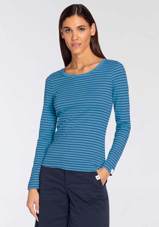 Рубашка с длинными рукавами в классическую полоску