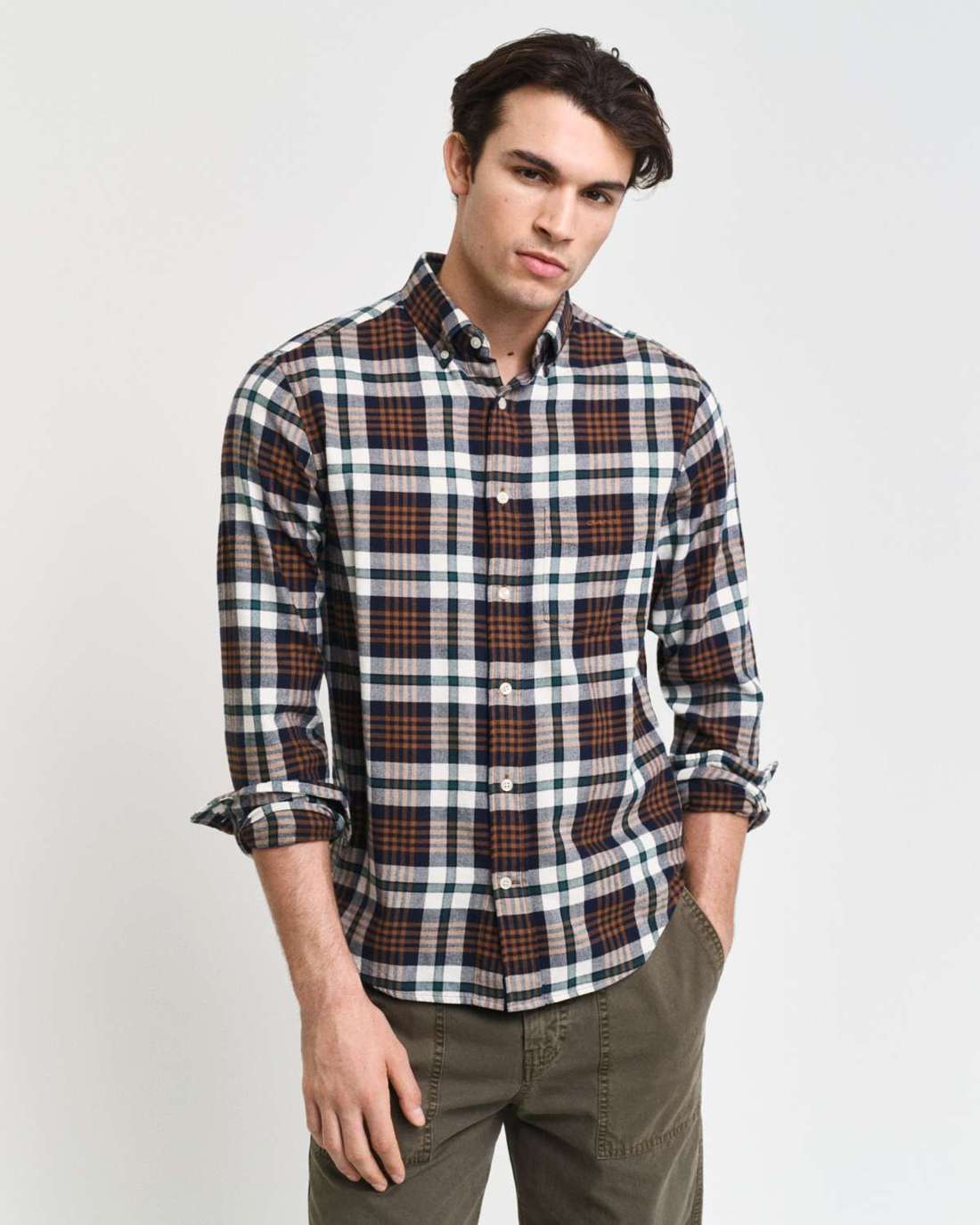 Рубашка с длинным рукавом REG FLANNEL PLAID SHIRT
