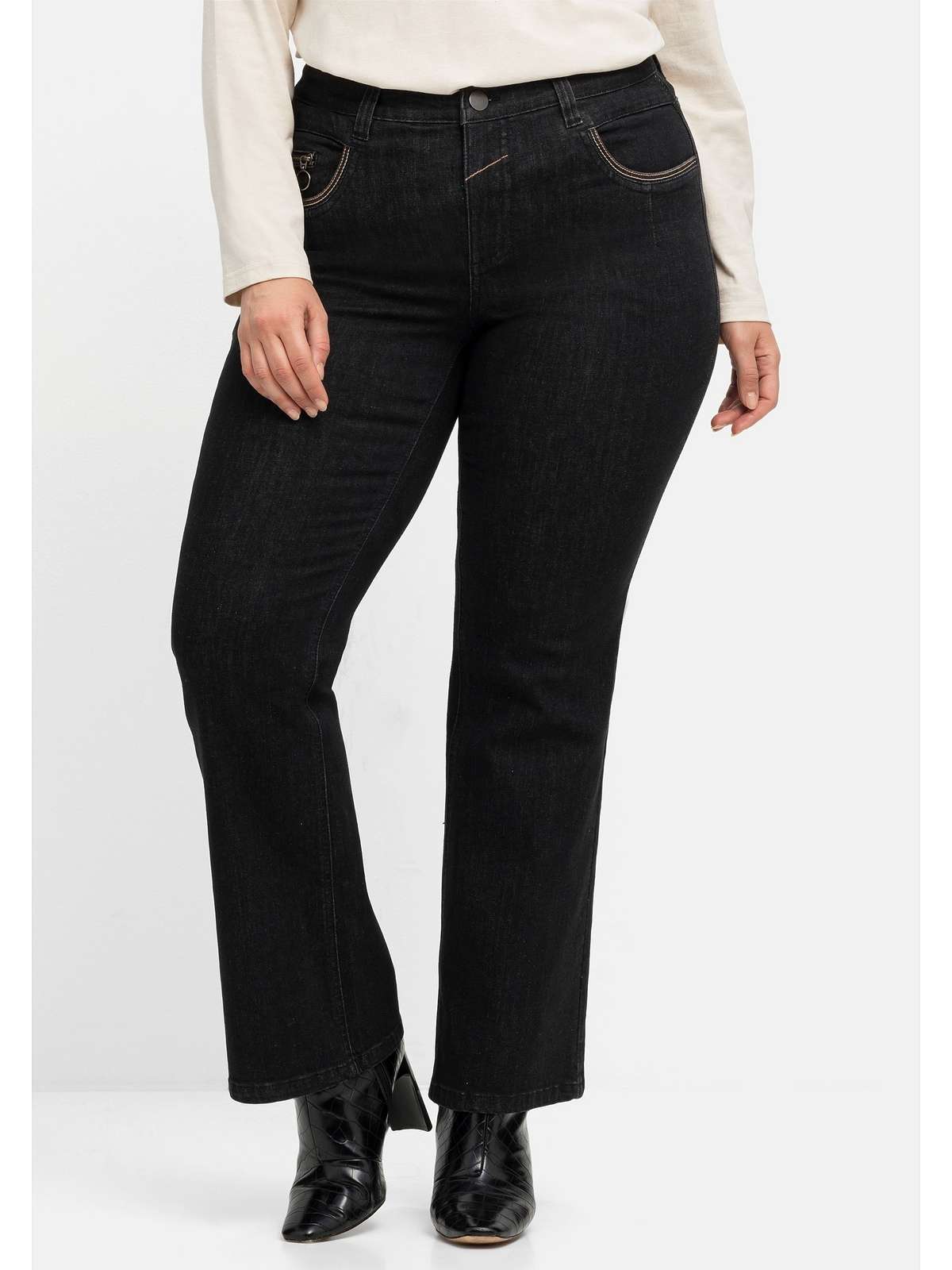 Джинсы Bootcut с контрастной вышивкой Gro?e Gro?en
