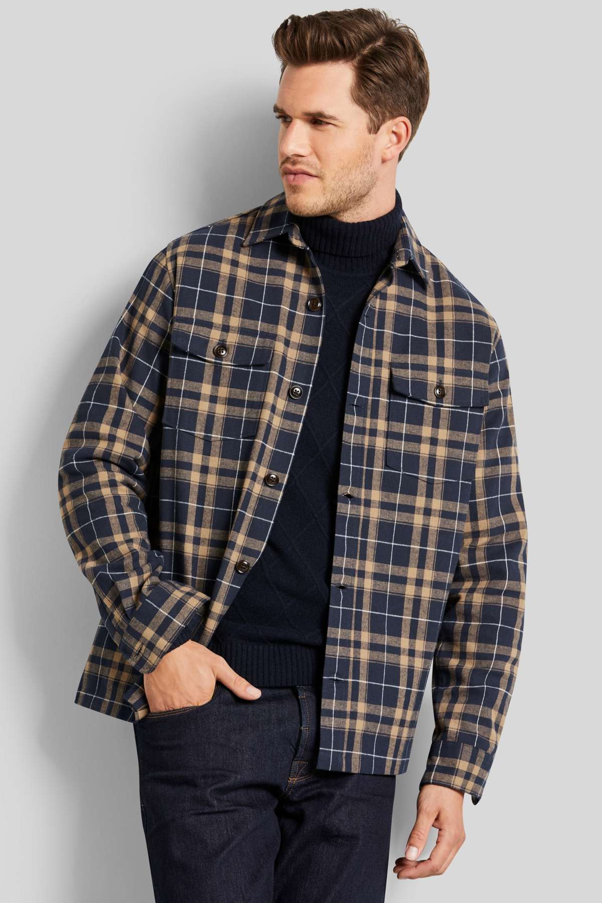 Рубашка с длинными рукавами и накладными карманами Overshirt