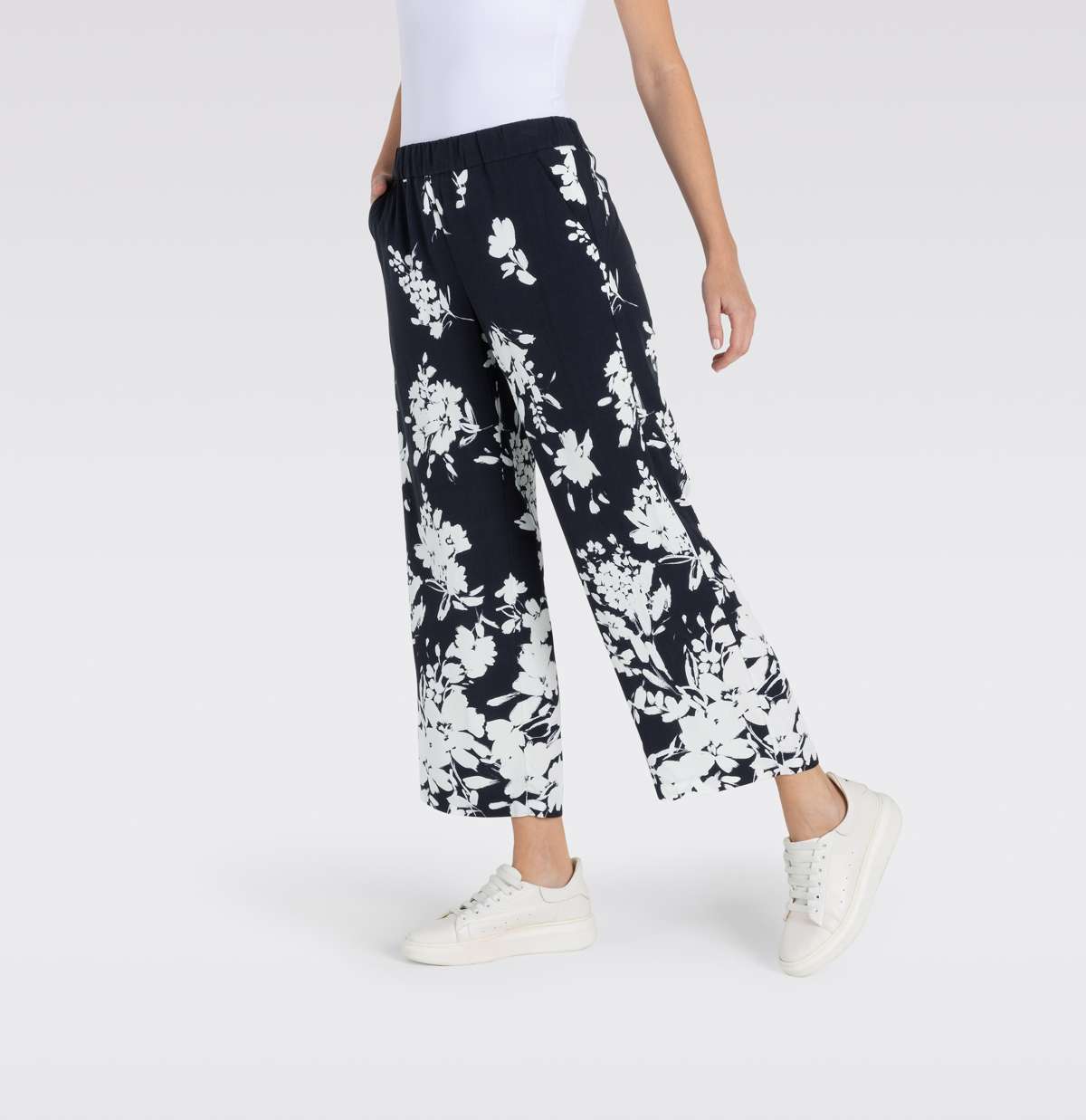 Широкие брюки 3/4 CHIARA CROPPED