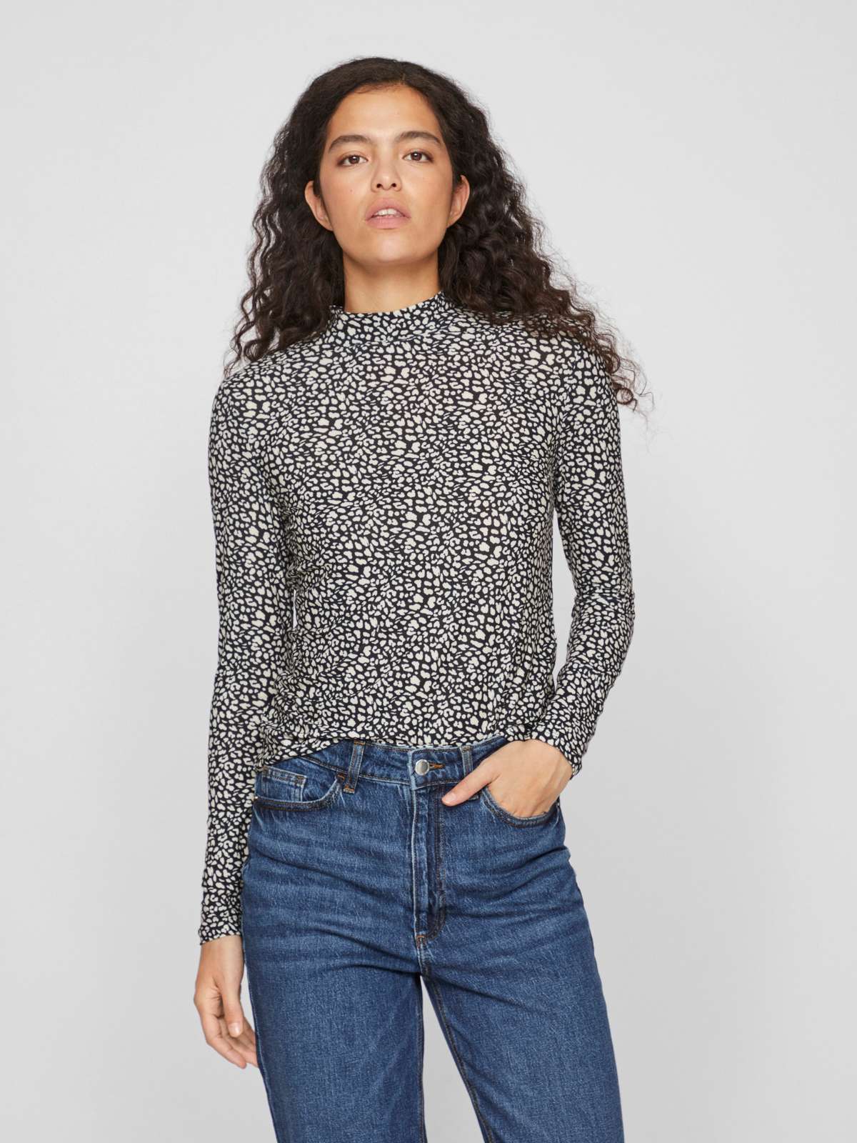 рубашка с воротником стойкой VILEOA L/S ROLLNECK TOP - NOOS