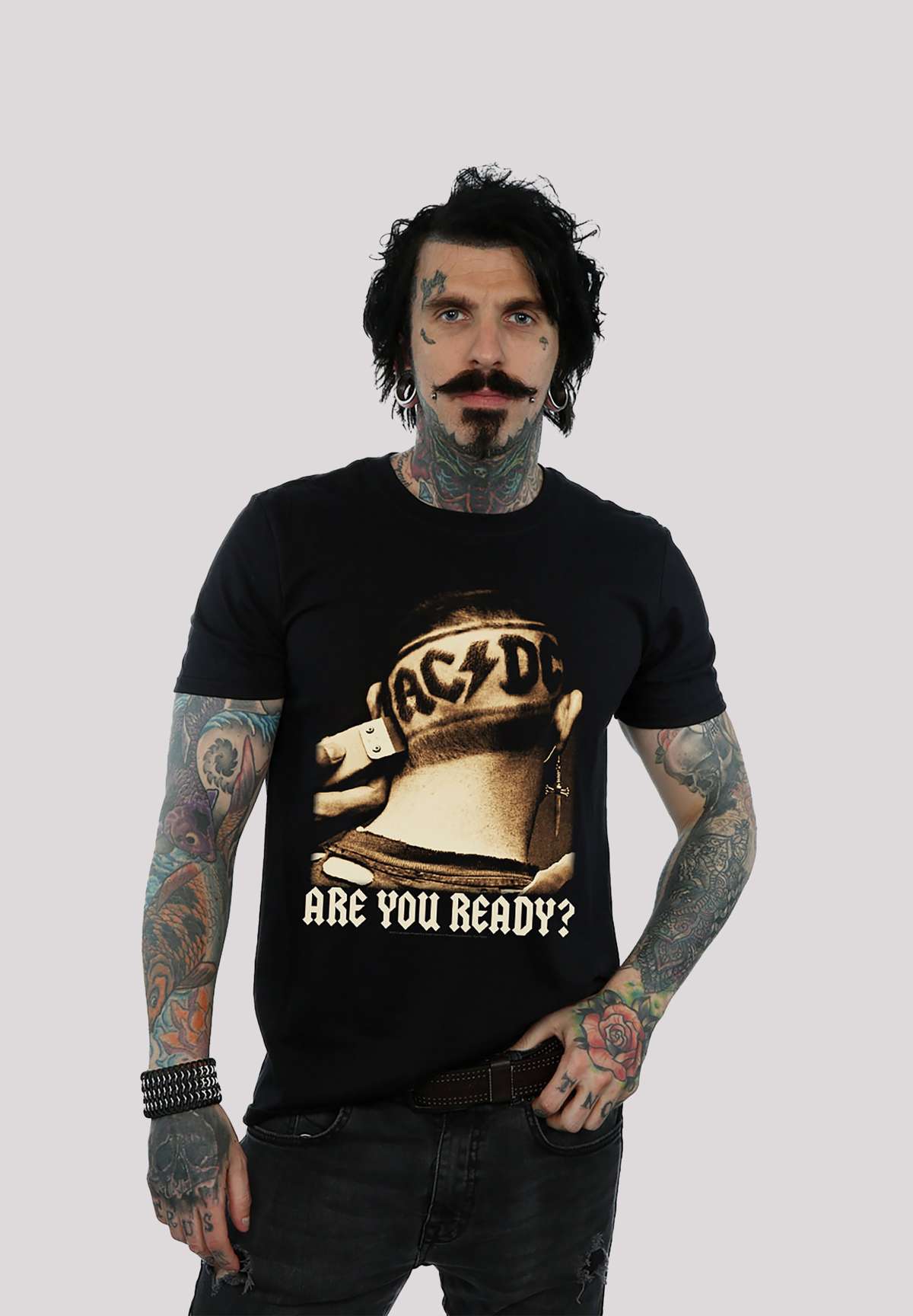 футболка ACDC Are You Ready Hair Shave fur Kinder & Herren