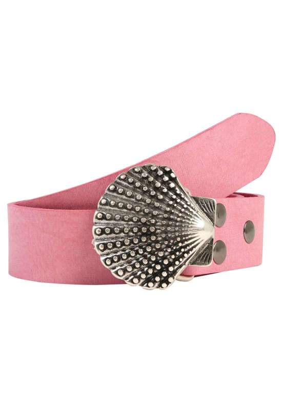 Кожаный ремень со сменной застежкой. Muschel Nieten