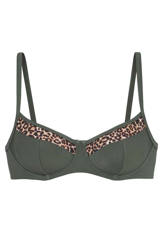 Лиф бикини на косточках с принтованными вставками Adelin