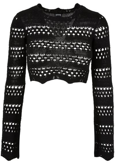 Свитер с круглым вырезом Urban Classics Damen Ladies Cropped Crochet Knit Sweater
