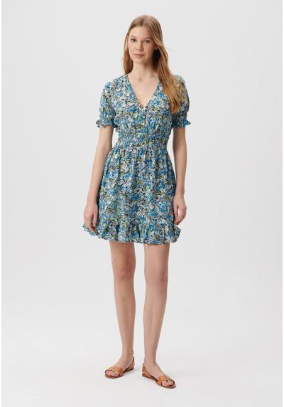 Мини-платье SHORT SLEEVE WOVEN DRESS