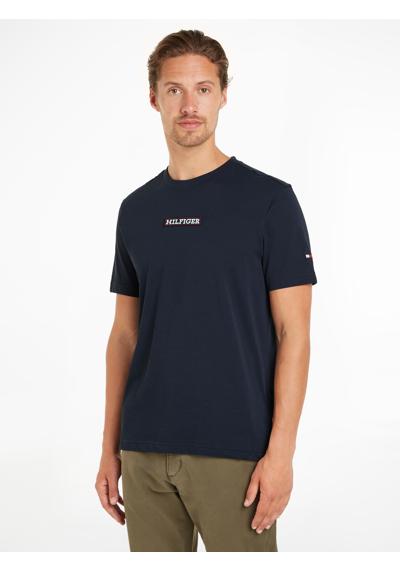 Рубашка с короткими рукавами и принтом Hilfiger на груди. GRAPHIC TEE