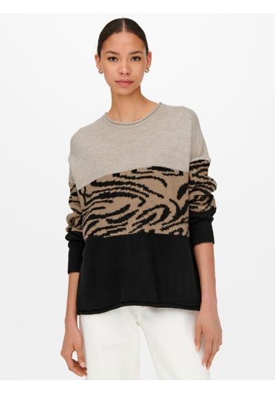 Свитер с круглым вырезом ONLJADE ANIMAL L/S PULLOVER KNT