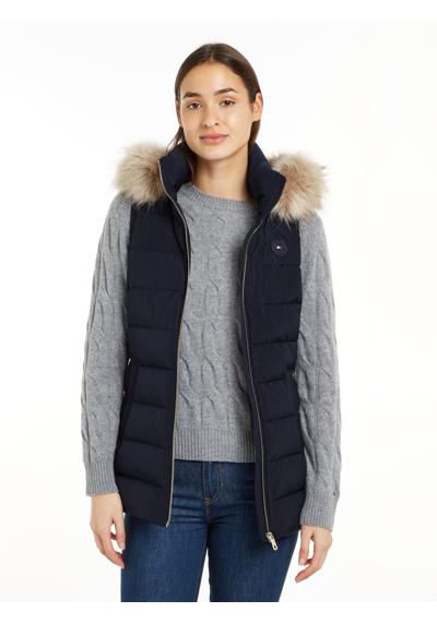 Стеганый жилет с нашивкой-логотипом HERITAGE DOWN TYRA VEST WITH FUR