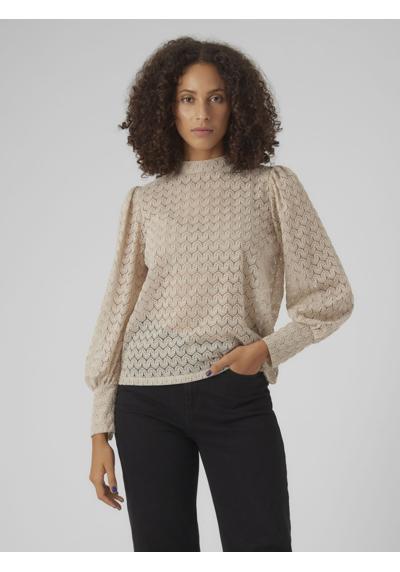 Рубашка с длинным рукавом VMBECCA LS HIGH NECK LACE TOP JRS NOOS