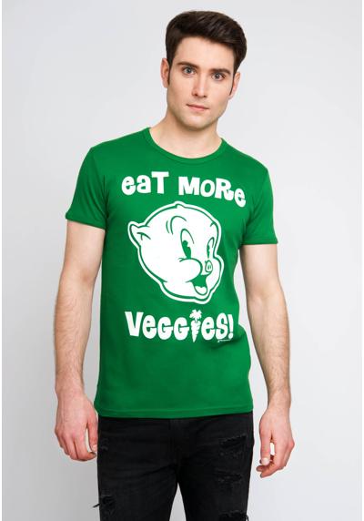 Футболка с принтом Pig Dick Looney Tunes - Eat More Veggies