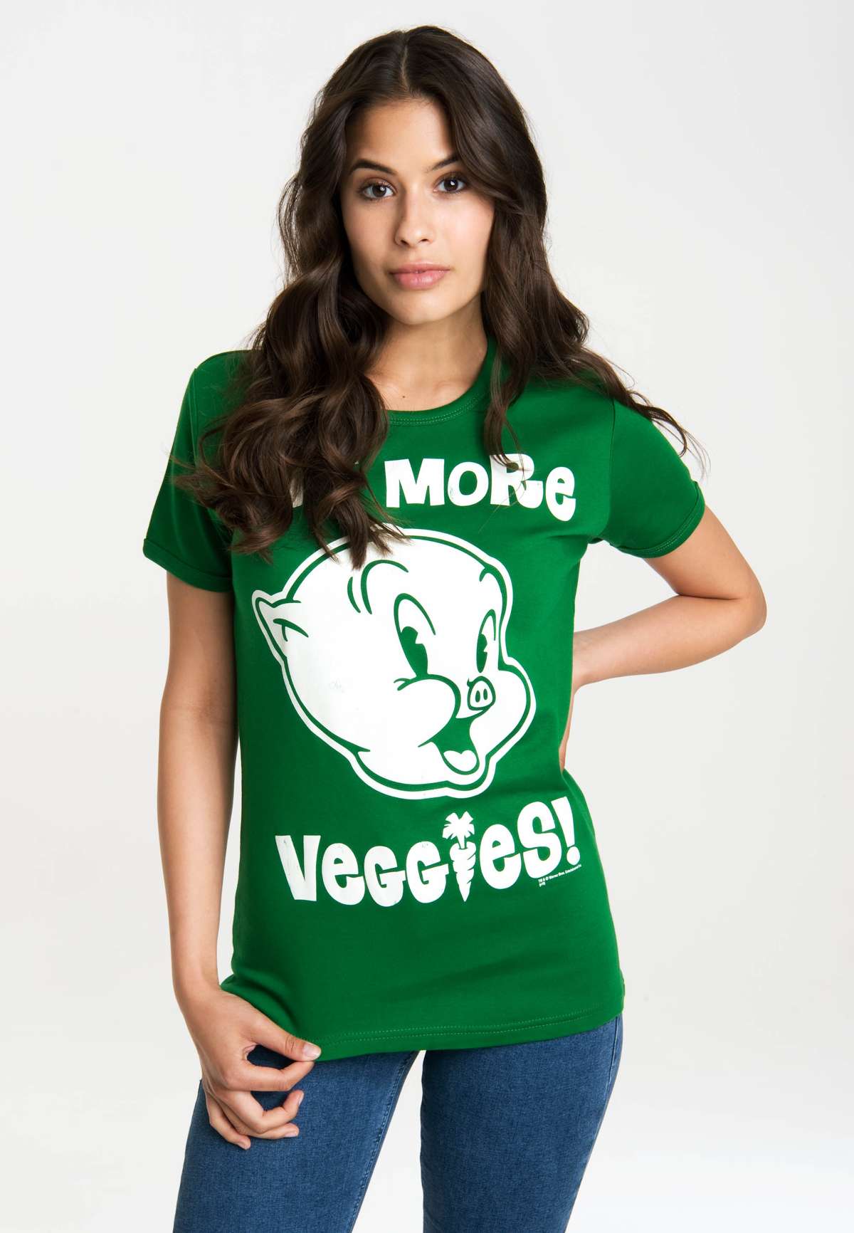 Футболка с лицензионным оригинальным дизайном Looney Tunes - Eat More Veggies