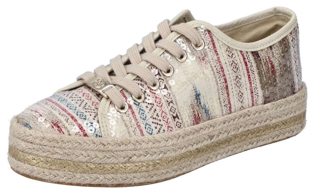 Кроссовки на платформе с джутовой подошвой на платформе