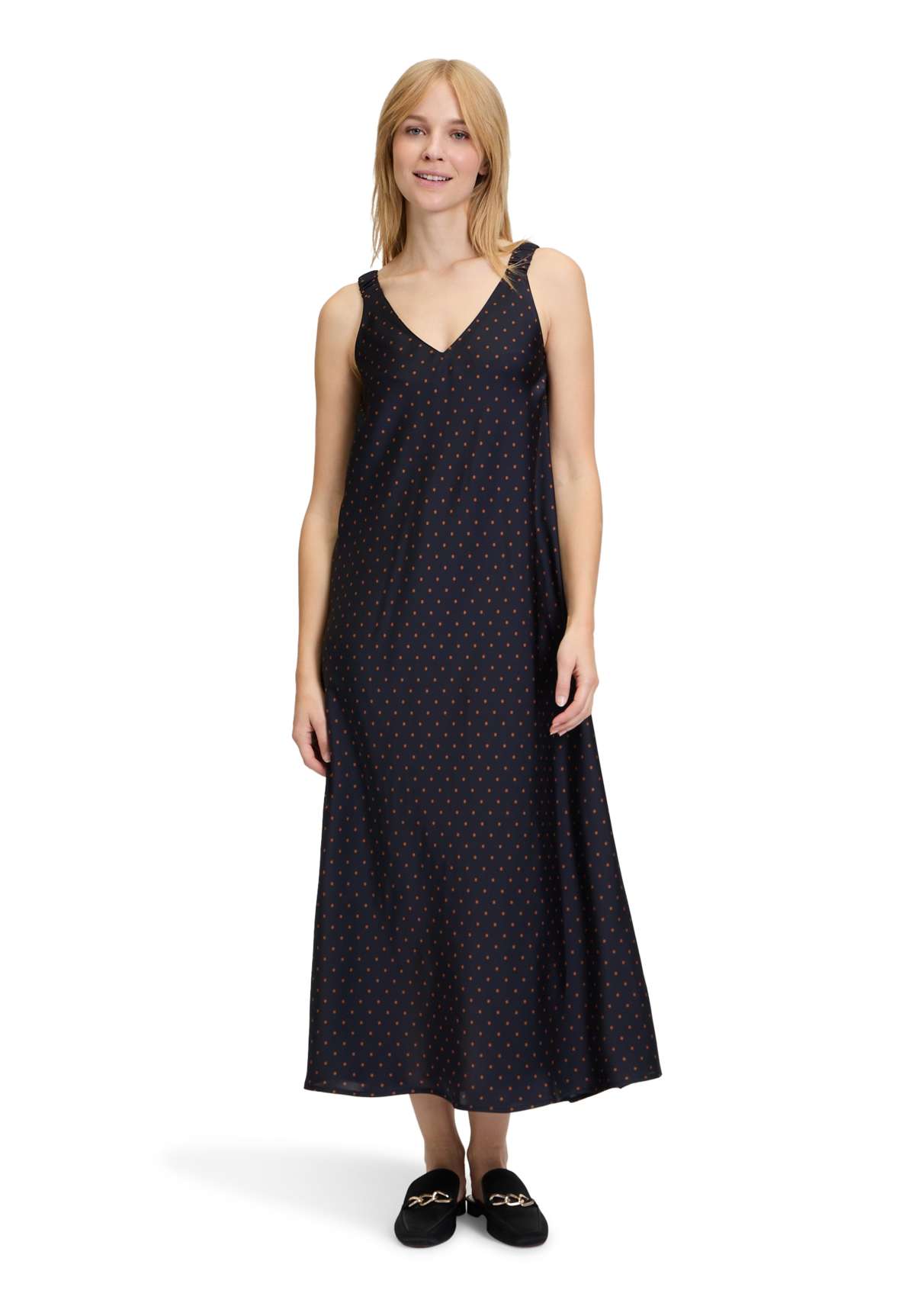 Летнее платье Tupfenkleid mit V-Ausschnitt