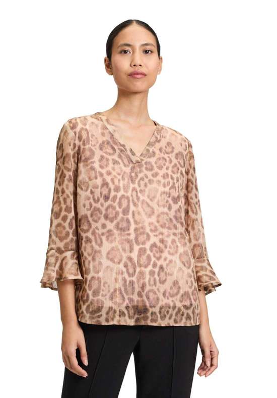 Блузка без шнуровки Casual-Bluse mit Leoprint