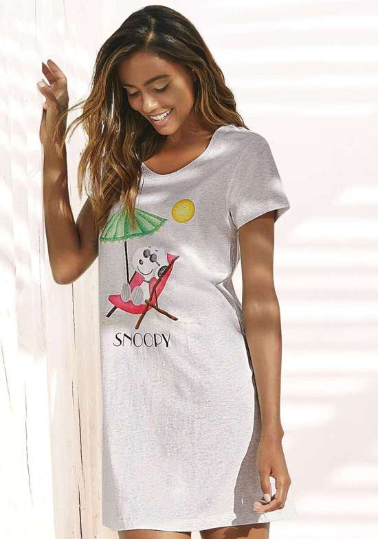 Ночная рубашка с принтом Снупи для хорошего самочувствия
