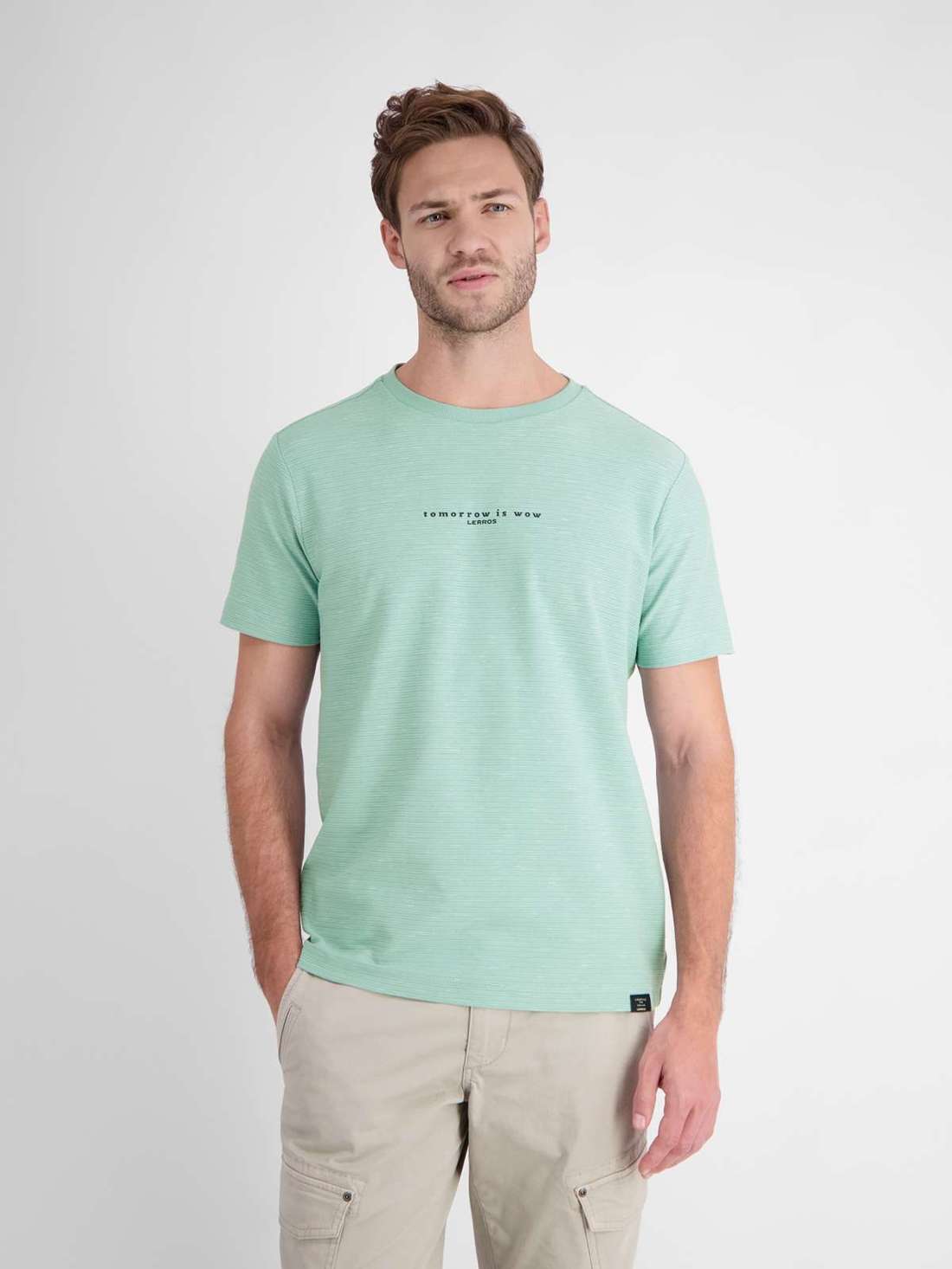 футболка LERROS Lässiges Rundhals-T-Shirt