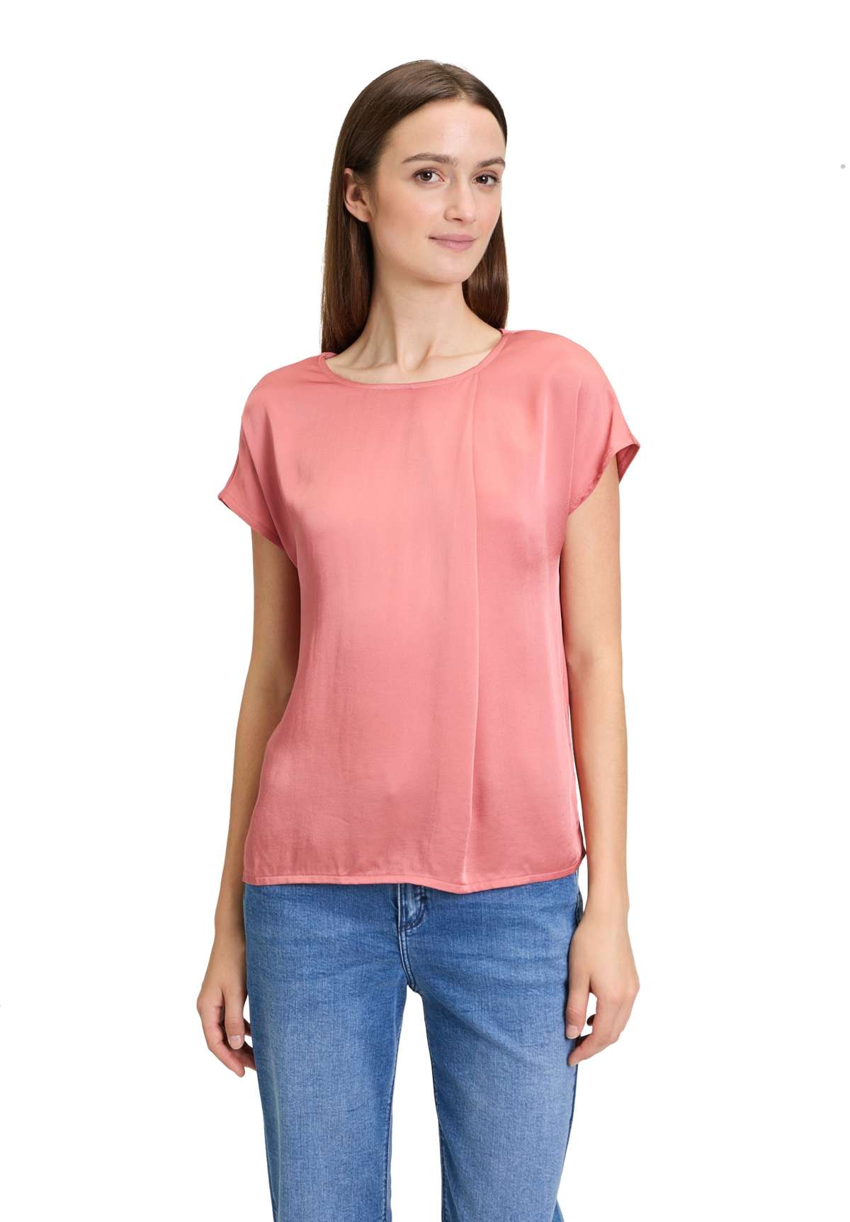 Рубашка с коротким рукавом Blusenshirt mit Rundhalsausschnitt
