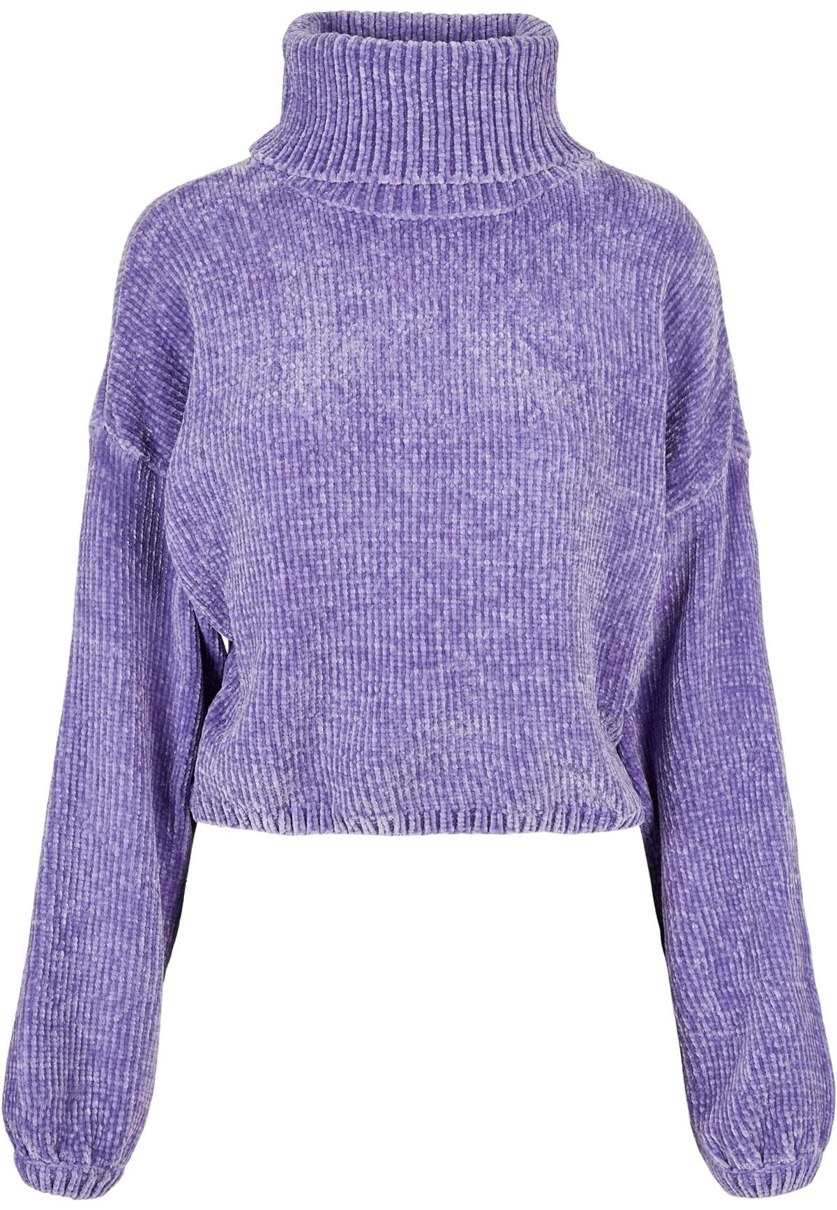 толстовка Urban Classics Damen Ladies Short Chenille Turtleneck Sweater