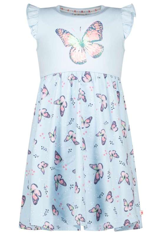 Платье из джерси с принтом бабочки и стразами