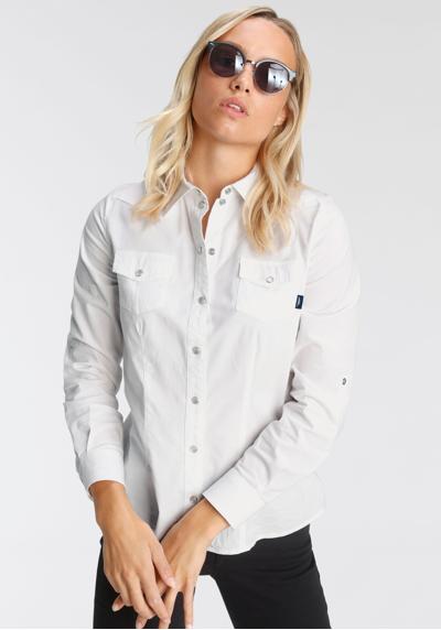 Блузка-рубашка с закатанными рукавами