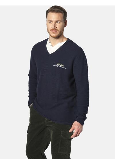 Свитер с V-образным вырезом и легким эффектом стирки Pullover PERRIKVIK