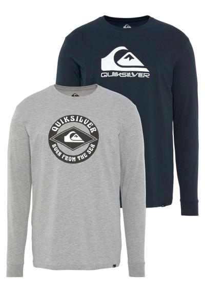 Рубашка с длинным рукавом Herren Doppelpack mit Logodruck