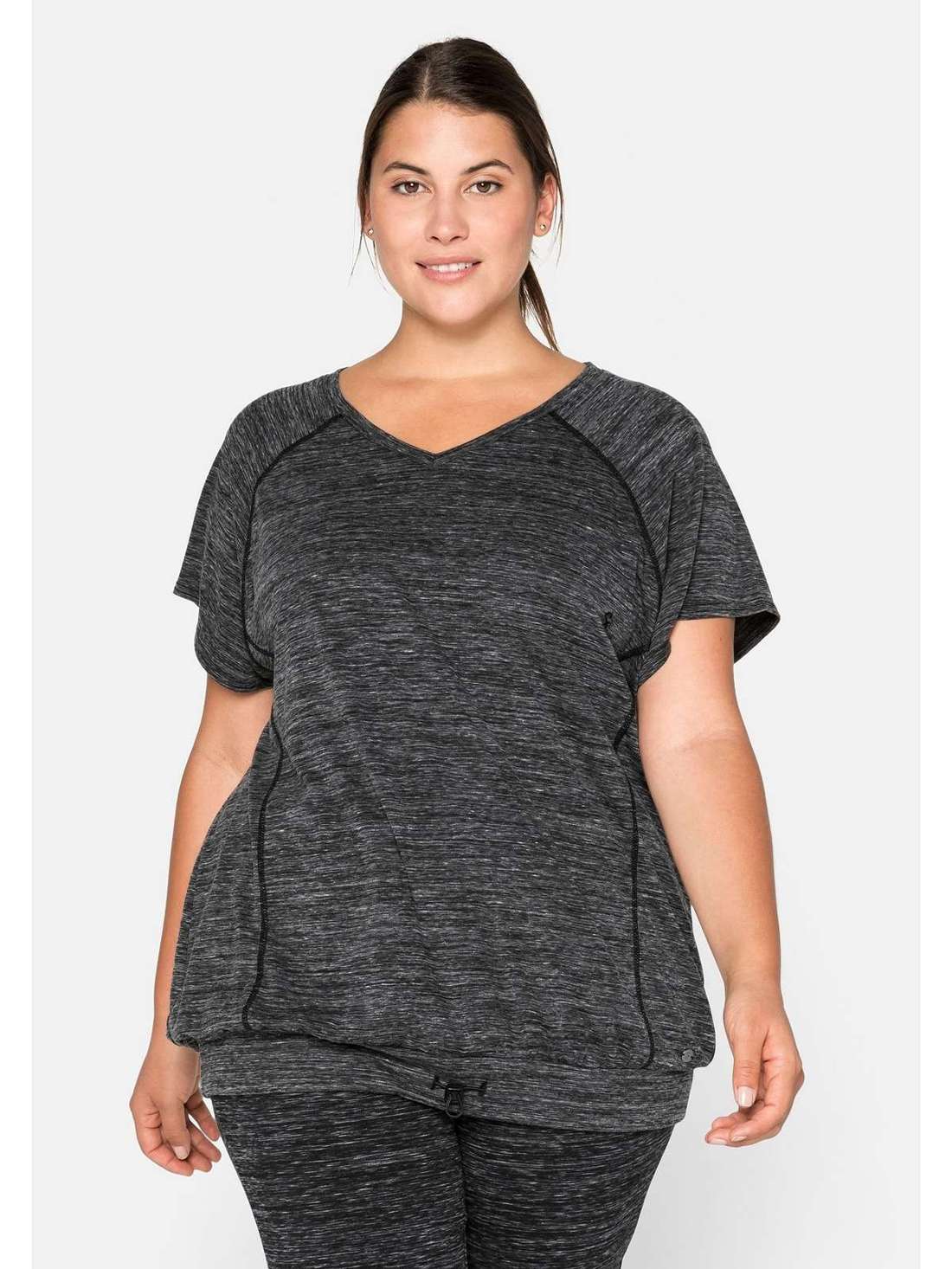 Функциональная рубашка с манжетами по краю Große Größen