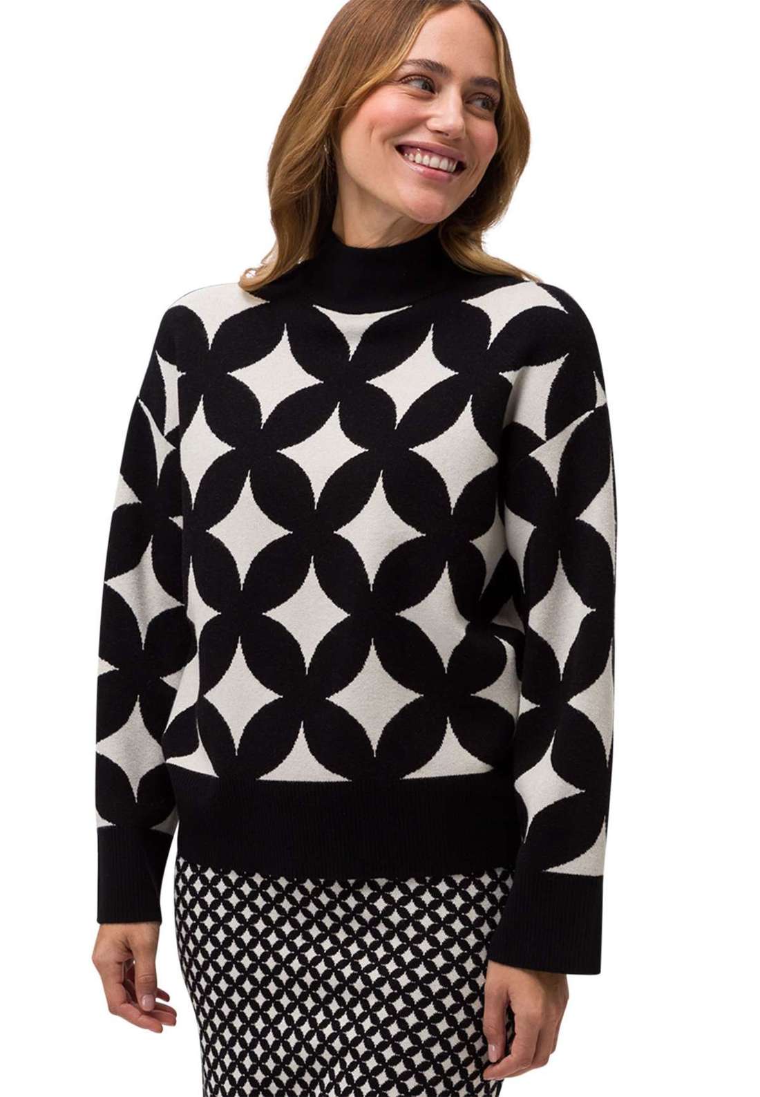 Вязаный свитер zero Pullover mit Rautenmuster