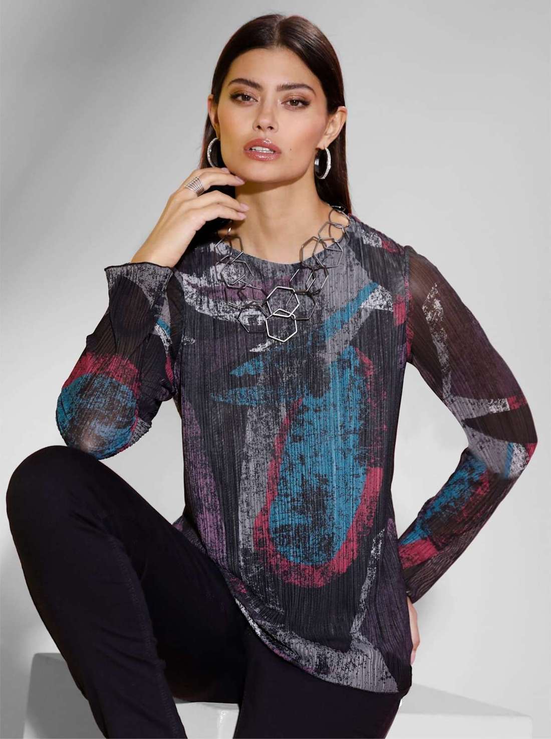 Рубашка с длинным рукавом Plissee-Shirt