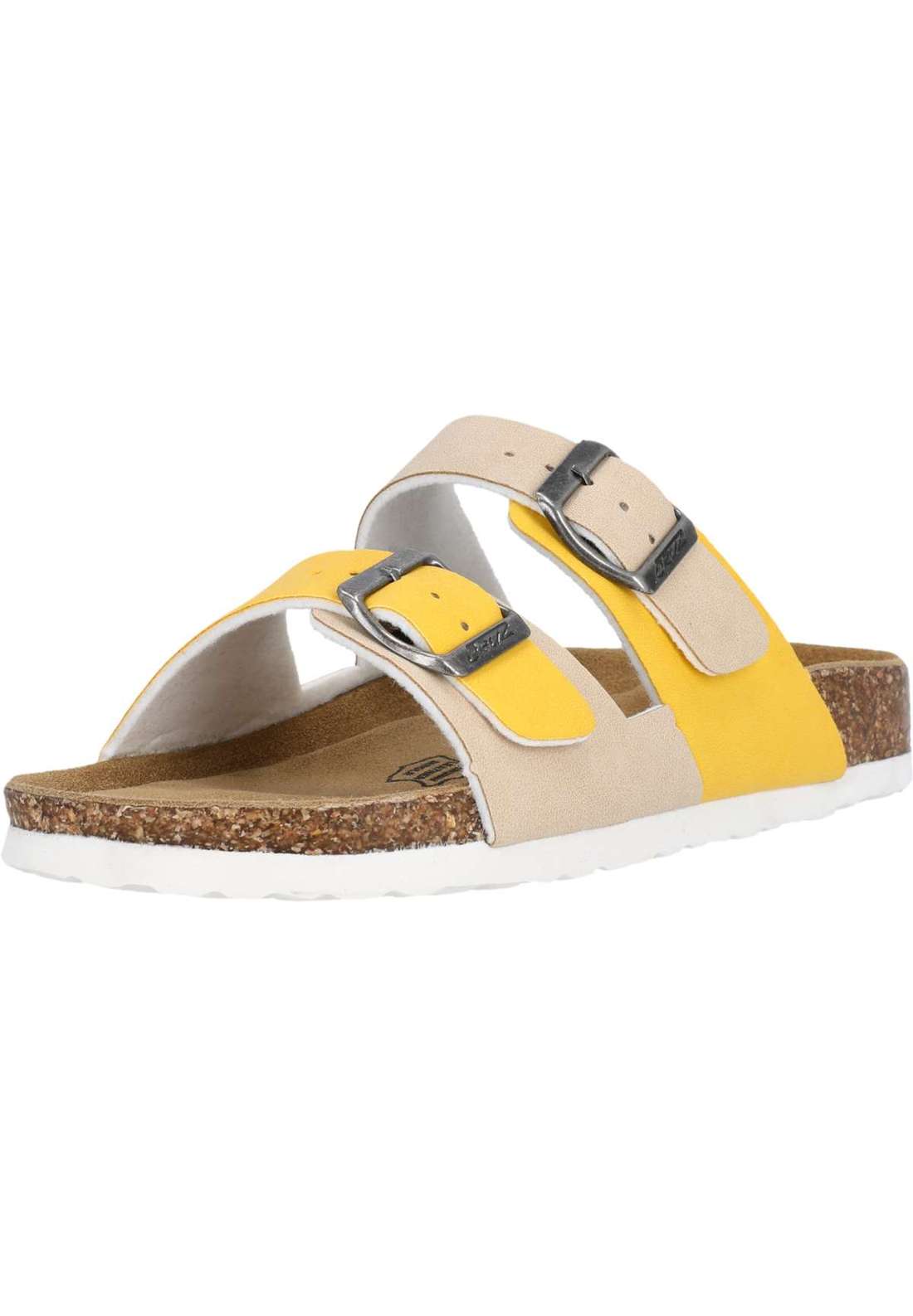 Сандалии в модном дизайне с цветовыми блоками. Poapi