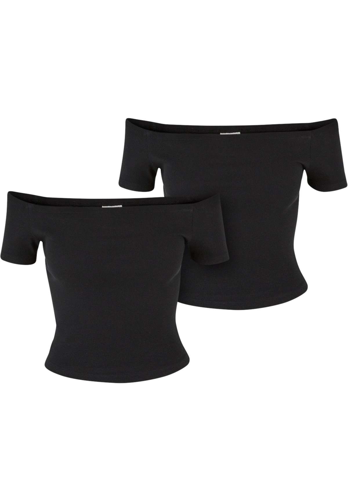 футболка Urban Classics Ladies Organic Off Shoulder Rib Tee 2-Pack