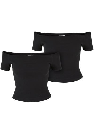футболка Urban Classics Ladies Organic Off Shoulder Rib Tee 2-Pack