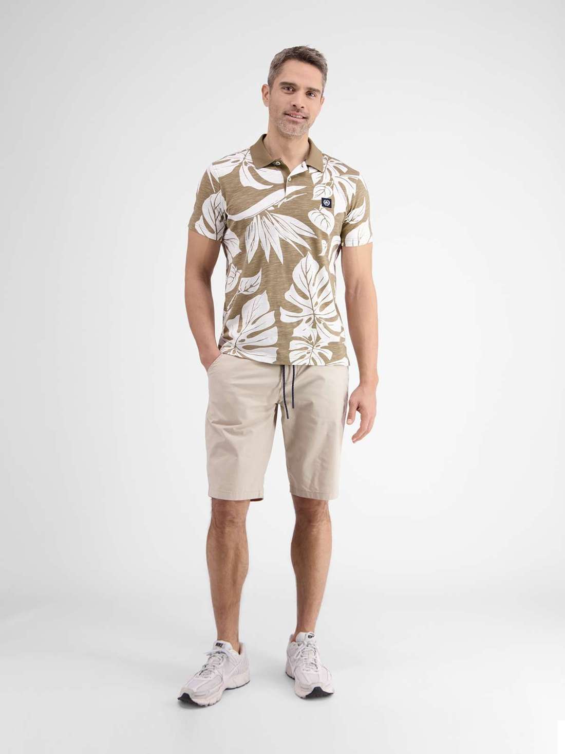 рубашка поло LERROS Poloshirt im Hawaiian-Style